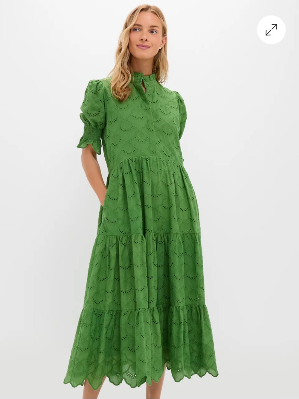 Fern Green Eyelet Bennett Maxi Dress